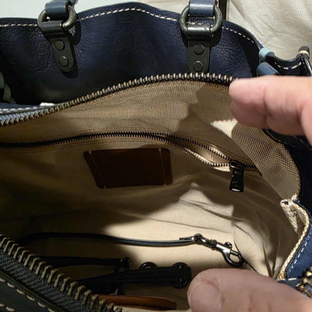 1941 COACH ROGUE 36 BLUE SUEDE CUSTOM WITH WHIPSTICH AND RIVETS, VGC - Picture 12 of 14
